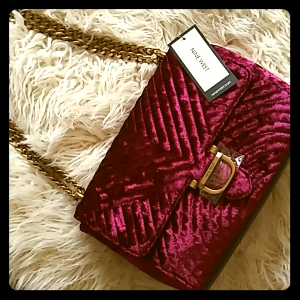 Nine west velvet bag